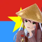 1:1_aspect_ratio anime doki_doki_literature_club medal monika national_liberation_front_vietnam rice_hat star vietnam // 593x593 // 344KB