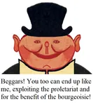 bourgeoisie capitalism exploitation front_facing hat porky proletariat worker // 500x562 // 109KB