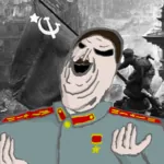 1:1_aspect_ratio berlin fascism flag germany joseph_stalin laugh meta:highres nazi nazi_germany reichstag soviet_union victory // 2048x2048 // 2.7MB