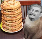 blini_cat cat joseph_stalin kot pancake plate soviet_union // 1124x1024 // 234KB