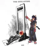 bourgeoisie catgirl character:alunya execution guillotine porky raised_fist // 419x480 // 221KB