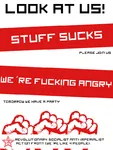 angry hammer_and_sickle parody party poster propaganda raised_fist star // 600x800 // 33KB