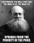 anarchism anarcho_communism impact_font inequality peter_kropotkin poverty quote wealth // 422x541 // 50KB