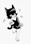 artist:ppdppl black_hair catgirl character:alunya dance meta:animated meta:gif site:leftypol // 396x560 // 67KB