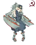 anime cannon cruise_missile cruiser hammer_and_sickle kantai_collection mecha_musume meta:highres missile ship shipgirl slava_class_cruiser soviet_navy soviet_union weapon // 1900x2389 // 561KB