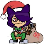 artist:ppdppl bottle catgirl character:anarchism_catgirl character:political_ideology_catgirls christmas hat meta:lowres molotov_cocktail nicola_nishimura santa_hat weapon // 439x433 // 63KB