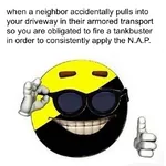 1:1_aspect_ratio anarcho_capitalism armored_fighting_vehicle capitalism glasses libertarianism missile non_aggression_principle picardia private_property property tank when // 640x640 // 302KB