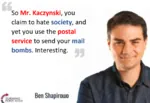 ben_shapiro parody ted_kaczynski turning_point_usa // 1111x766 // 733KB