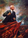 2016 art bernie_sanders election flag glasses meta:edit meta:painting propaganda revolution social_democracy soviet_union united_states vladimir_lenin // 1182x1600 // 608KB