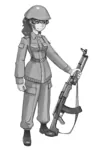 anime german_democratic_republic germany gun helmet lmg machine_gun meta:highres nationale_volksarmee rifle rpk_machine_gun weapon // 2000x3000 // 2.3MB