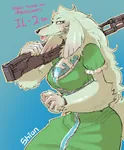 amber_eyes anime anthro artist:hideki_kaneda autocannon borzoi canine dog furry il-2 ilyushin machine_gun meta:highres smile soviet_air_forces strike_aircraft vya-23 weapon // 1697x2048 // 334KB