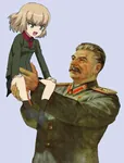 anime blonde_hair blue_eyes girls_und_panzer joseph_stalin katyusha // 550x724 // 306KB