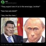 baneposting chad china monkey russia site:twitter vladimir_putin xi_jinping // 587x584 // 70KB