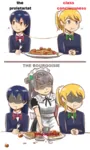 anime bourgeoisie capitalism class cleaver food fork knife maid proletariat spaghetti weapon worker yuri // 450x752 // 406KB