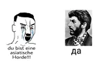 adolf_hitler asiatic_horde chad crying fascism germany joseph_stalin nazi nazi_germany soviet_union soyjak war wojak world_war_ii yes_chad // 1700x1000 // 209KB