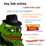 1:1_aspect_ratio cuck fascism kekorinos nazi neckbeard pepe pill red_pill site:pol smug soyboy // 1400x1400 // 863KB