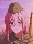 anime female pink_hair red_army soviet_union world_war_ii // 1480x1970 // 878KB