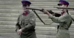 commissar execution firing_squad gun meta:animated meta:gif nkvd peaked_cap pistol reaction_image rifle soviet_union tt-33 uniform weapon // 310x162 // 3.7MB