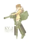 anime armored_fighting_vehicle blonde_hair cannon helmet kv-2 mecha_musume red_army shell soviet_union tank tank_helmet war weapon world_war_ii yellow_eyes // 750x1000 // 796KB