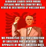 albania bunker destruction enver_hoxha explanation hoxhaism impact_font nuclear shelter war // 500x505 // 355KB