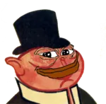 bourgeoisie capitalism hat meta:transparent_background pepe porky smug // 576x566 // 317KB