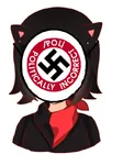 black_hair catgirl character:alunya false_flag fascism mask nazi site:leftypol site:pol // 594x799 // 167KB