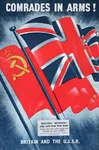 anglo flag hammer_and_sickle one_struggle poster propaganda red_flag soviet_flag soviet_union united_kingdom world_war_ii // 841x1280 // 756KB