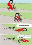 bicycle glasses joseph_stalin leon_trotsky permanent_revolution soviet_union trotskyism // 770x1080 // 826KB