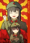 anime artist:ryukotsu book brown_hair china little_red_book maoism red_eyes red_guard // 842x1190 // 315KB