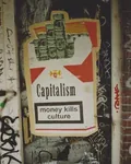 capitalism cigarette culture dollar graffiti money wall // 705x881 // 109KB