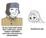 capitalism chad election healthcare reformism smug ushanka wojak yes_chad // 1080x909 // 54KB