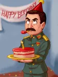 birthday cake candle hat joseph_stalin soviet_union // 768x1024 // 57KB