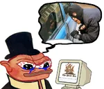 angry apurky apustaja bourgeoisie capitalism computer crying hat internet pepe piracy porky theft // 957x826 // 664KB