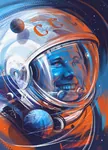 art cosmonaut helmet meta:highres planet soviet_union space yuri_gagarin // 1920x2660 // 1.1MB