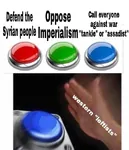 arab assad baathism bashar_al_assad button imperialism liberalism marxism_leninism nut syria syrian_civil_war tankie war west_asia // 747x870 // 63KB