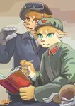 anthro art book cat china furry little_red_book red_star star uniform utensil // 1000x1414 // 539KB