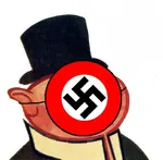 bourgeoisie capitalism fascism hat mask nazi porky site:leftypol swastika top_hat // 576x566 // 42KB