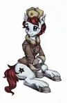 anthro blue_eyes horse my_little_pony pony red_star star ushanka // 831x1280 // 171KB