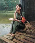 armband art artist:zhang_dazhong book china cute maoism meta:painting reading red_guard uniform // 750x922 // 347KB