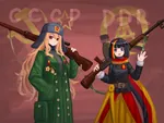 anime blonde_hair german_democratic_republic germany gun hammer_and_sickle soviet_union ushanka weapon // 1000x750 // 404KB