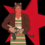 1:1_aspect_ratio catgirl character:zapatista_catgirl gun kalashnikov mask meta:highres red_star rifle star weapon // 2000x2000 // 158KB