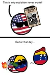 bolivarianism burger burgerland comic countryballs gusano imperialism latin_america molotov_cocktail riot united_states venezuela // 413x635 // 15KB