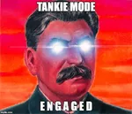 glowing_eyes impact_font joseph_stalin marxism_leninism reaction_image soviet_union tankie // 581x500 // 92KB