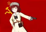 anime gun hammer_and_sickle handgun pistol soviet_union ushanka weapon // 600x425 // 29KB